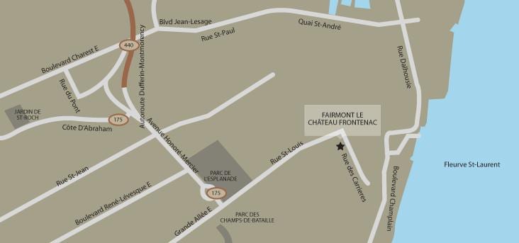 Mapa Chateau frontenac