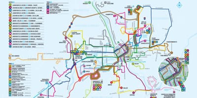 Mapę przystanków autobusowych Quebec 