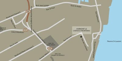 Mapa Chateau frontenac
