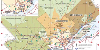 Mapa miasta Quebec