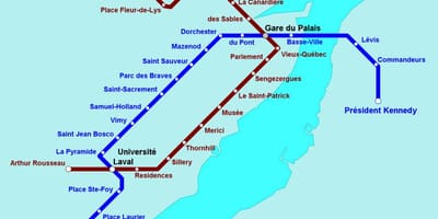 Quebec mapa metra 