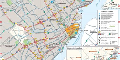 Mapa miasta Quebec 