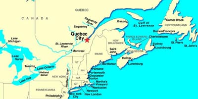 Quebec na mapie Kanady