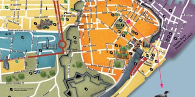 Stare miasto Quebec zabytki mapa