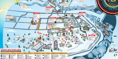 Mapa zimowy karnawał w Quebec 
